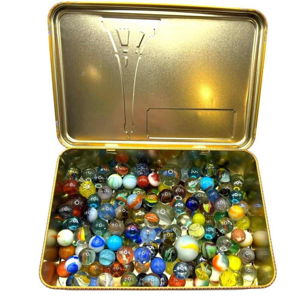1.81 lbs Vintage Marbles with Possible Uranium, Akro, Vitro, Jabo